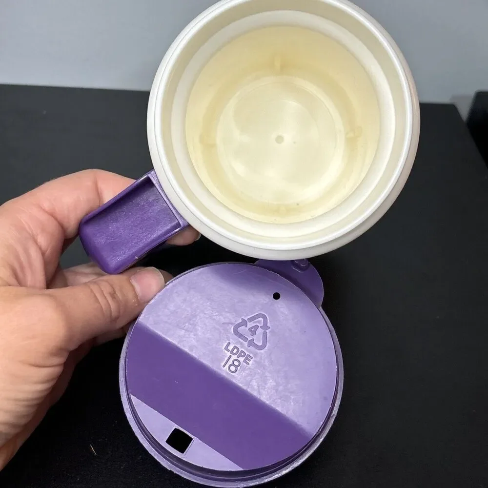 Walt Disney World Port Orleans Resort Mugs Cups Lid Retired Purple Coca Cola